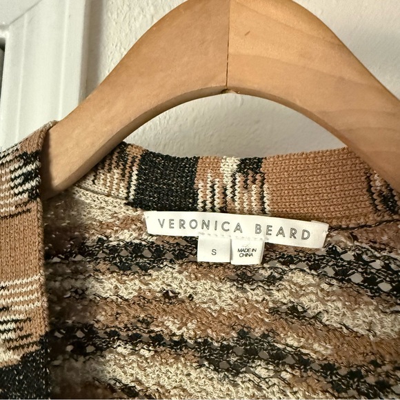 VERONICA BEARD multicolor chunky merino wool knit button up cardigan top sweater - Picture 5 of 6